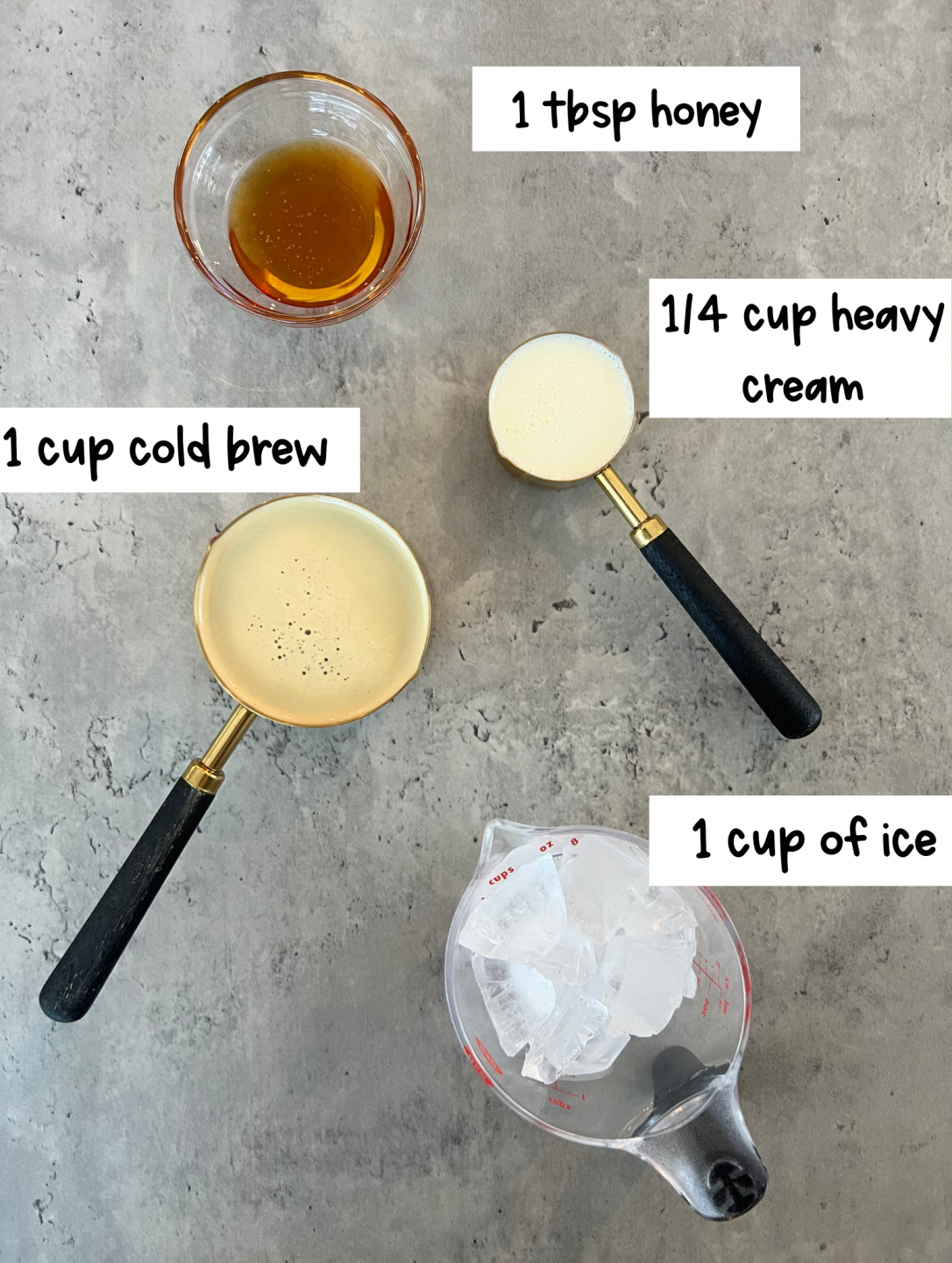 cold brew with honey cream